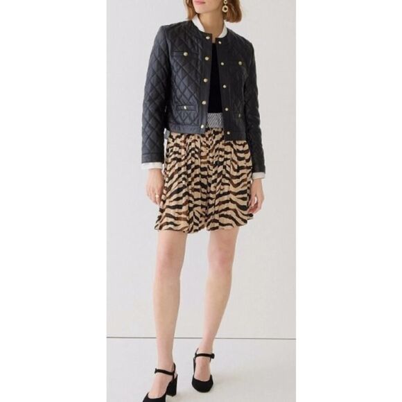 J. Crew Dresses & Skirts - NWT J. Crew Featherweight Satin Skirt in Zebra Sz. 4